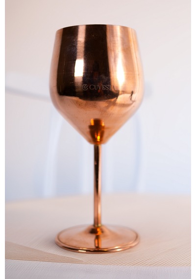 Cuvesta Şık,modern El Yapımı Bakır Kırmızı Kokteyl Bardak 20x8cm Bakır - Gold