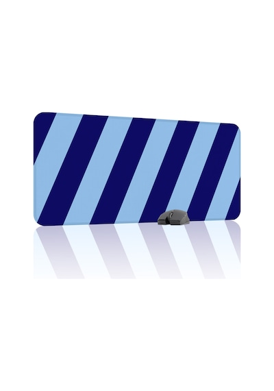 Mavi Lacivert 90x40 Xxl Taraftar Gaming Oyuncu Mouse Pad Kaymaz Taban Büyük Fare Altlığı Şerit