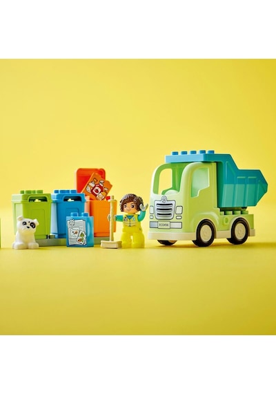 LEGO® DUPLO® Kasabası Geri Dönüşüm Kamyonu 10987 2+ Eğitici Oyuncak Yapım Seti - 15 Parça