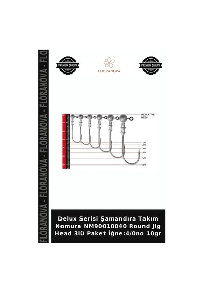Delux Serisi Şamandıra Takım Nomura Nm90010040 Round Jig Head 3lü Paket İğne:4/0no 10gr
