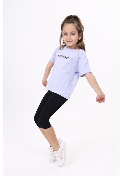 Toontoy Kids Toontoy Kız Çocuk Baskılı Tişört Mavi