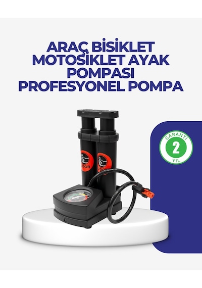 Kaymaz Pedallı Ayaklı Hava Pompası Tüm Supap Uyumlu Cn