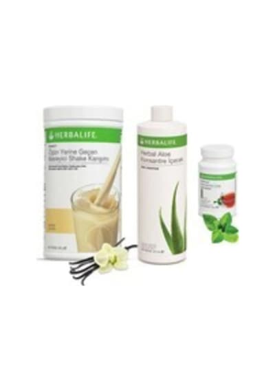 3'lü Set Shake Vanilya 550 Gr Aloe Konsantre Içecek 473 Ml Konsantre Çay Klasik 51 G