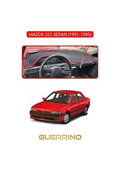 Mazda 323 Sedan 1991-1995torpido Koruma Halısı Kırmızı Kenar