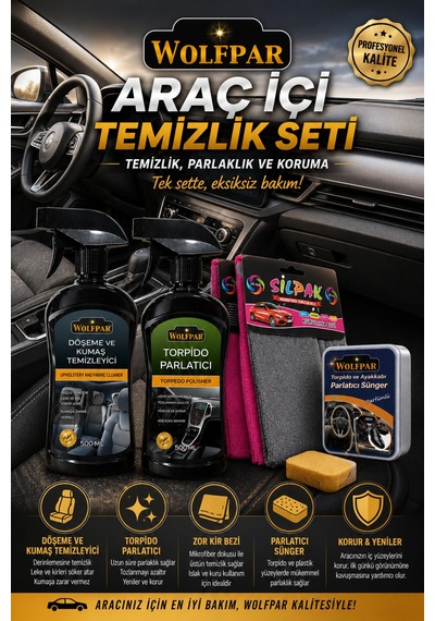 Araç İçi Temizlik Seti Döşeme, Torpido Ve İç Mekan Bakım Seti