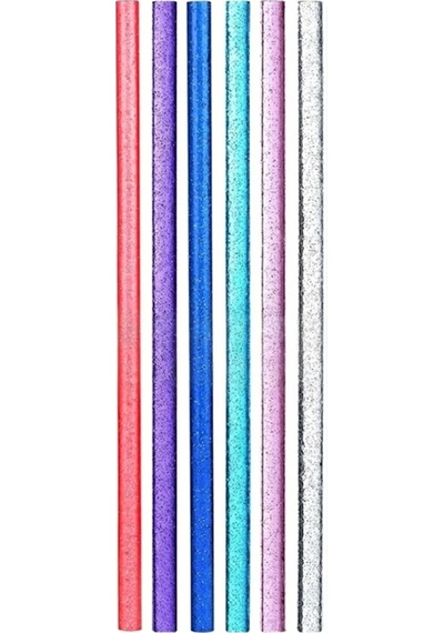 1 Adet Stanl. 40/30 Oz Tumb. Termos Için Renkli Parıltılı Yedek Pipet, 30 Cm Boy / 9 Mm Çap Kırmızı