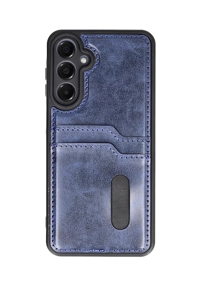 Newface Samsung Galaxy A55 5g Kılıf Sara Kartvizitli Deri Kılıf - Lacivert