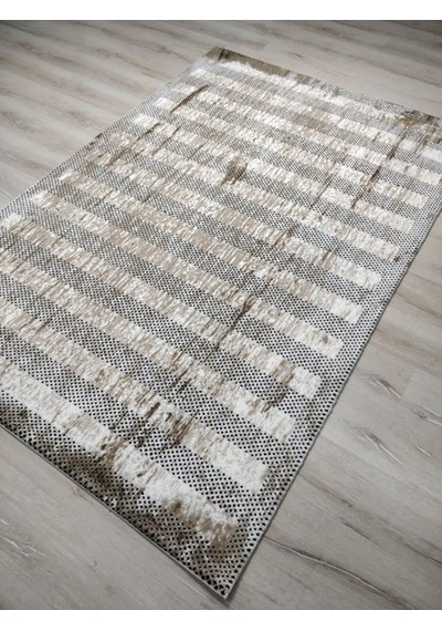 Yamalı Home Tuğra Black 1650Vizon Kahve 160X230 Cm Modern Halı