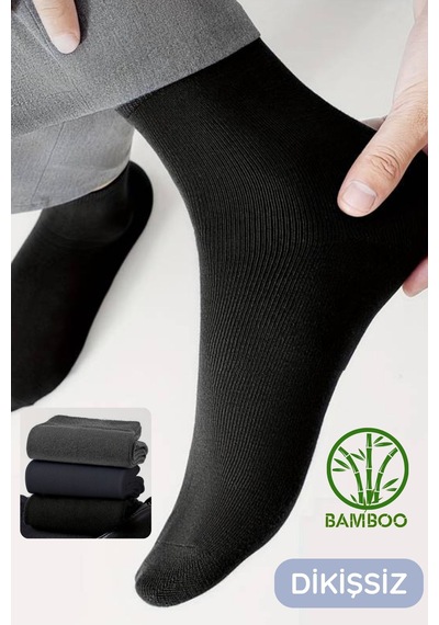 Kral Socks Premium Busines 3 Çift Kutulu Klasik Uzun Boy Mevsimlik Dikişsiz Erkek Bambu Soket Çorap Asorti