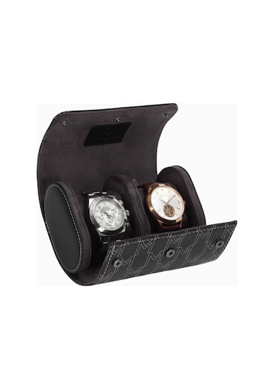 Modalo Optimus Watch Roll, 6 Saat Için Mikroleder Seyahat Kutusu Saat Kutuları Siyah