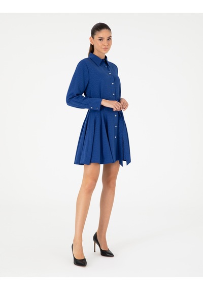 Pierre Cardin Kadın Saks Elbise Dokuma 50292931-vr045 Saks
