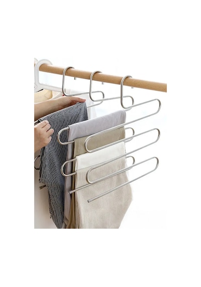 Metal 5 Katlı Pantolon Ve Şal Askısı Çoklu Askılık Dekoratif Akıllı Askı Şal Ve Pantolon Düzenleyici Diğer