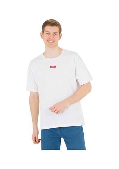 Erkek Comfort Bisiklet Yaka Tişört Beyaz