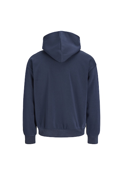 Jack & Jones Erkek Loose Fit Kapüsonlu Hoodie - Collie - 12301971 Lacivert