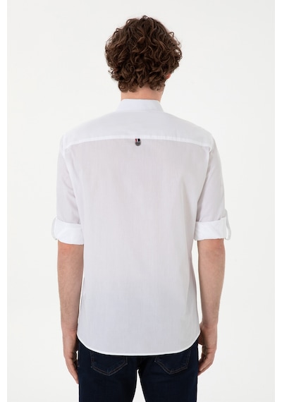 U.s. Polo Assn. Erkek Beyaz Gömlek Desenli 50300207-vr013 Beyaz