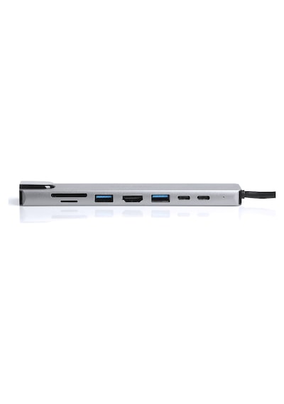 Dark USB 3.1 Type-C 8 in 1 Ethernet / HDMI / TF SD Kart Okuyucu