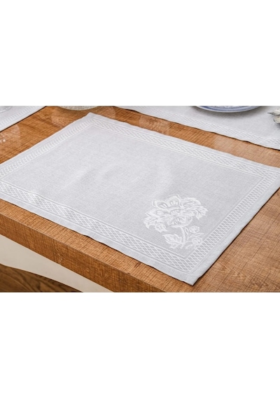 Lola Jakar Polyester Kumaş Bej Amerikan Servis 34x46 Cm Gri 4 Ad. 1382 Krem