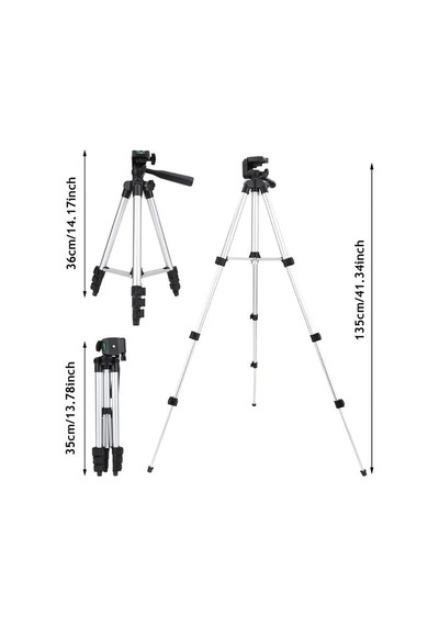 Thentech Kamera Telefon Uyumlu 135cm Profesyonel Tripod
