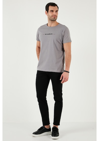 Buratti Pamuklu Slim Fit Bisiklet Yaka Erkek T Shirt 541Wind Açık Gri Buratti Pamuklu Slim Fit Bisiklet Yaka Erkek T Shirt 541Wind Açık Gri