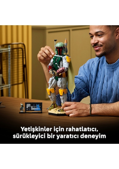 LEGO® Star Wars™ Boba Fett™ 75455 - Yetişkinler için Aslına Uygun Detaylar İçeren Dekoratif Model Yapım Seti (1544 Parça)
