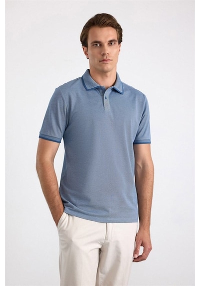 Süvari Lacivert Regular Düz Baskısız Pike Polo Yaka Tişört Sts1014000007-m09