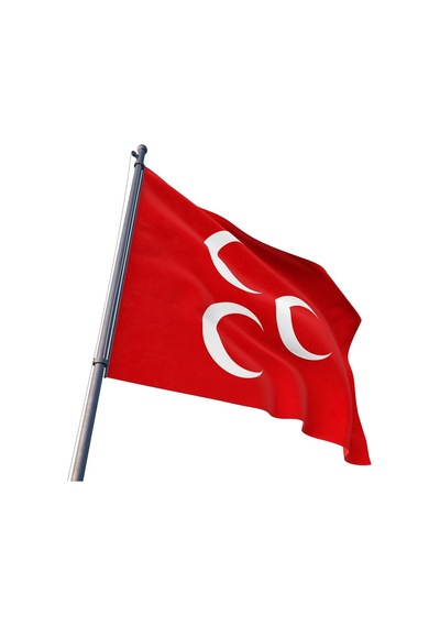 Kırmızı Üçhilal Bayrağı 70X105CM