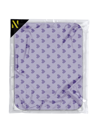 Mor Renkli Kalpli Desenli Ergonomik Mouse Pad, Kaymaz Yüzey İle Ev Ve Ofis Kullanımı İçin İdeal