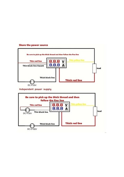 Xuweiwei 2 Adet Yeşil 0.28 Dijital Voltmetre Ampermetre Dc 100v 10a Led Ekranlı Volt Amper Ölçer