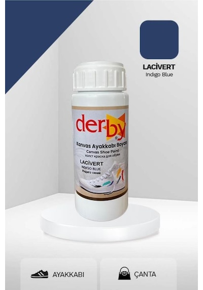 Derby Lacivert Kanvas Bez / Kumaş Ayakkabı Boyası 100 Ml Kartela Renkleri