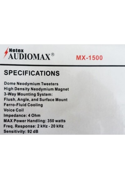 Audıomax Mx-1500 Tweeter-Tiz 400W
