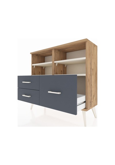 Arges Şifonyer 4 Raflı 3 Çekmeceli 88x30x80 Çam-aytaşı/antrasit Aytaşı/antrasit Arges Şifonyer 4 Raflı 3 Çekmeceli 88x30x80 Çam-aytaşı/antrasit Aytaşı/antrasit
