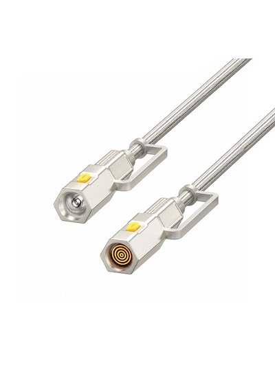 Bix T2ın1c 240w Led Fener Ve Alevsiz Çakmak Fonksiyonlu Type-c To Type-c Şarj Data Kablosu 1.2 Metre Gri