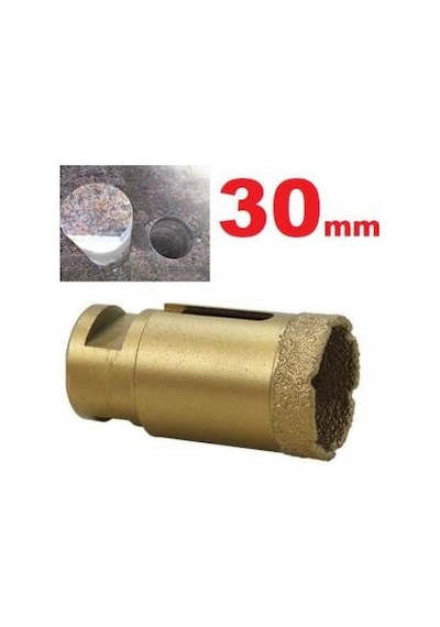 Mermer Granit Fayans Beton Taş Delme Ucu Sarı Panç Elmas 30mm