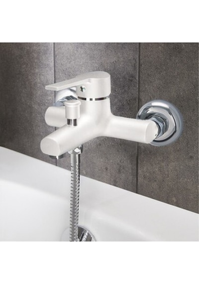 Beyaz Krom Banyo Bataryası Musluğu Pirinç Gövde Diğer