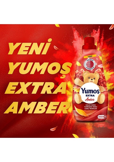 Yumoş Extra Canlı Renkler Amber + Hanımeli + Orkide Çamaşır Yumuşatıcısı 3 x 1440 ML