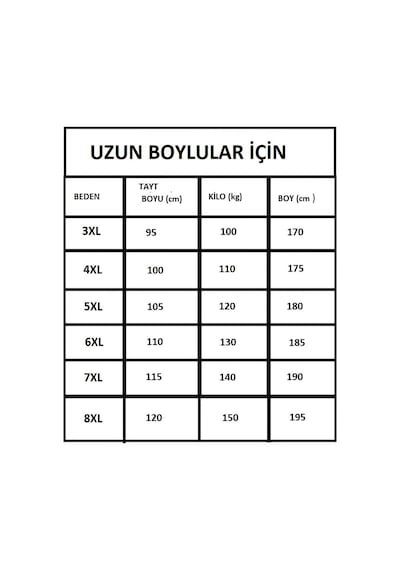 Sngl Tekstil Uzun Boylular İçin Büyük Beden Tayt 3xl-4xl-5xl-6xl-7xl-8xl Siyah