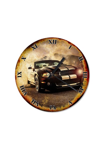 Mustang Akarlı Duvar Saati (408136841) Çok Renkli