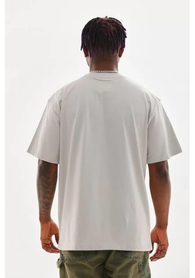 Suma Gri Unisex Oversize Baskılı T-shirt Xl Beden
