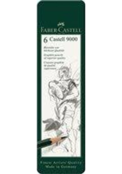 Faber-Castell 9000 Seri Dereceli Kalem 6'lı Metal Kutu