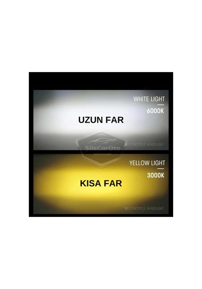 Otomobil Araç Motosiklet Mercekli Far Ampulü Led Far Sarı-beyaz Csp Led Lamba Uzun Kısa 1 Adet H4