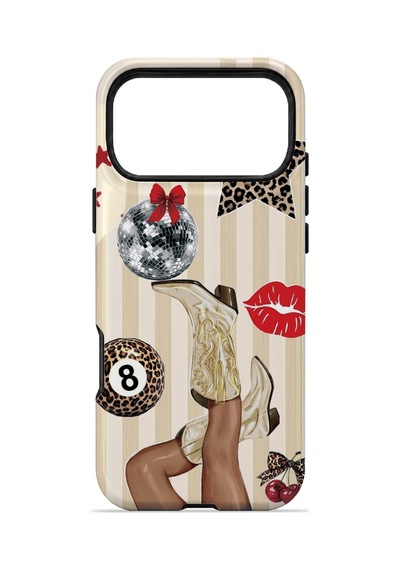 Velvoria Valestra Retro Leopar Kolaj Apple iPhone Uyumlu 17 Pro Darbe Korumalı Kılıf Valestra Select - Retro Leopar Kolaj