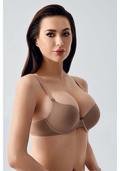 New Bra Kadın Push-up Etkili Destekli Saten Görünümlü Sütyen Cappuccino 7030 Cappuccino New Bra Kadın Push-up Etkili Destekli Saten Görünümlü Sütyen Cappuccino 7030 Cappuccino