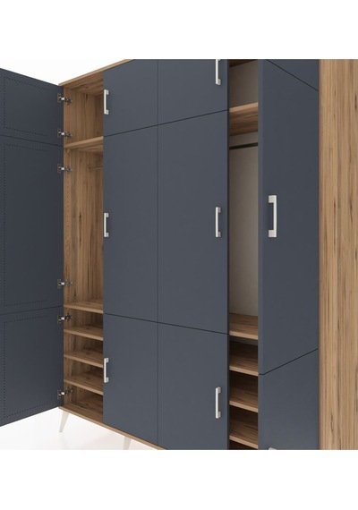Hyperion Gardrop 10 Raflı 12 Kapaklı 2 Askılı 176x44x221 Çam-antrasit/çam Antrasit/çam Hyperion Gardrop 10 Raflı 12 Kapaklı 2 Askılı 176x44x221 Çam-antrasit/çam Antrasit/çam