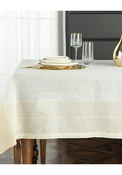 English Home Luxe Keten Look Masa Örtüsü 150x200 Cm Bej Bej