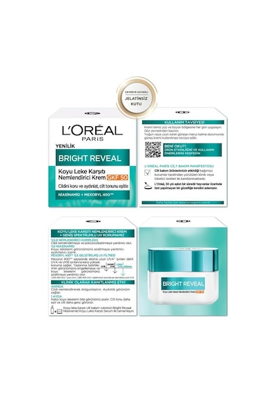 L'Oréal Paris Bright Reveal Koyu Leke Karşıtı Nemlendirici Krem 50 ML
