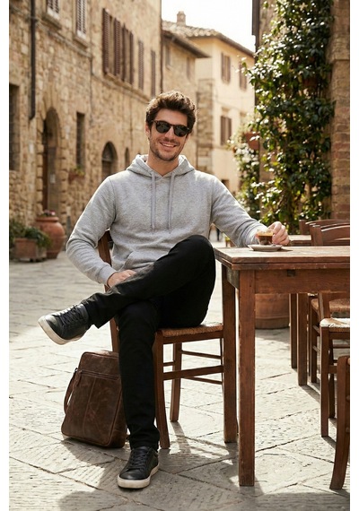 Buratti Regular Fit Kapüşonlu Kanguru Cepli Içi Tüylü Yumuşak Şardonlu Erkek Sweat 5905281 Gri Melanj