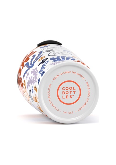 Cool Bottles Paslanmaz Çelik Termos Bardak 330 Ml Krem