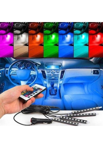 9 Ledli Ayak Altı Led Lamba Sese Duyarlı Led Müziğe Duyarlı Led (480314774)