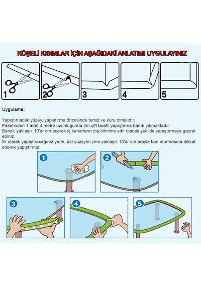 Evokids U Tip Kauçuk Kenar Koruyucu - Kahve