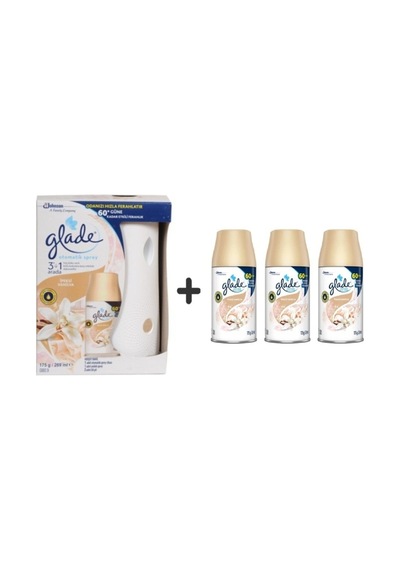 Glade Otomatik Sprey + İpeksi Vanilya Oda Kokusu 4 x 269 ML